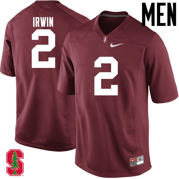 Men Stanford Cardinal #2 Trent Irwin College Football Jerseys Sale-Cardinal - Click Image to Close